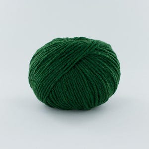 French Natural Merino Wool & Yak Down, Dark Green Melange, Burgundy, Red, Fonty - 50 gr (1.76 oz), DK, Sport, Undyed, Natural Yarn, Knitting
