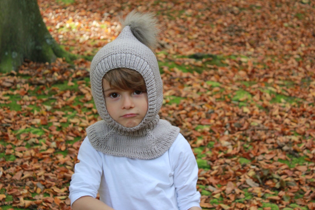French Alpaca and Merino Pixie balaclava Merino Wool Balaclava: Knit Pixie Elf Hat With Neck Warmer  main image 2