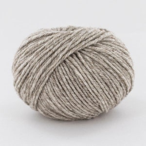 French Organic Merino Sheep Wool, Beige Melange, Brown Melange, Natural, Fado, Fonty - 50 gr (1.76 oz), Aran, Undyed Yarn, DIY, Knitting