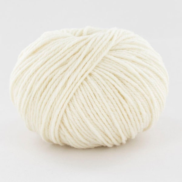 French Organic Merino Sheep Wool, Natural, Beige Melange, Brown Melange, Fado, Fonty - 50 gr (1.76 oz), Aran, Undyed Yarn, DIY, Knitting