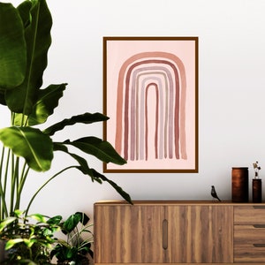 6 arches-fard à joues, Printable art, impression téléchargeable, art contemporain moderne, décoration murale symbolique, téléchargement numérique, décoration intérieure