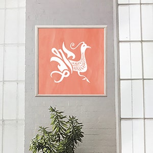 Phoenix - Peach, Art imprimable, Impression téléchargeable, Art contemporain moderne, Décoration murale symbolique, Téléchargement numérique, Décoration intérieure intérieure