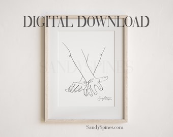 Chiropractic Hands Line Art  | DIGITAL DOWNLOAD v | SandySpines