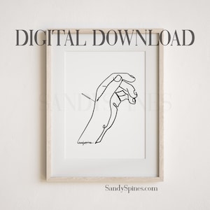Acupuncture Line Art |  LI 4| Digital Download | SANDYSPINES