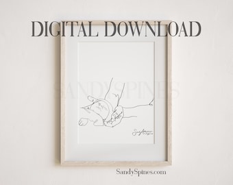 Pediatric Adjusting Line Art | DIGITAL DOWNLOADS | SandySpines