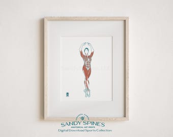 Ballet Anatomy Art Print | Female Ballerina Sports Anatomy (Digital Download)