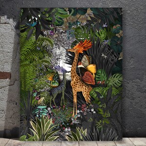 Limited Edition - Giraffe Print giraffe illustration giraffe poster african animal tropical wall art jungle print giraffe art print decor