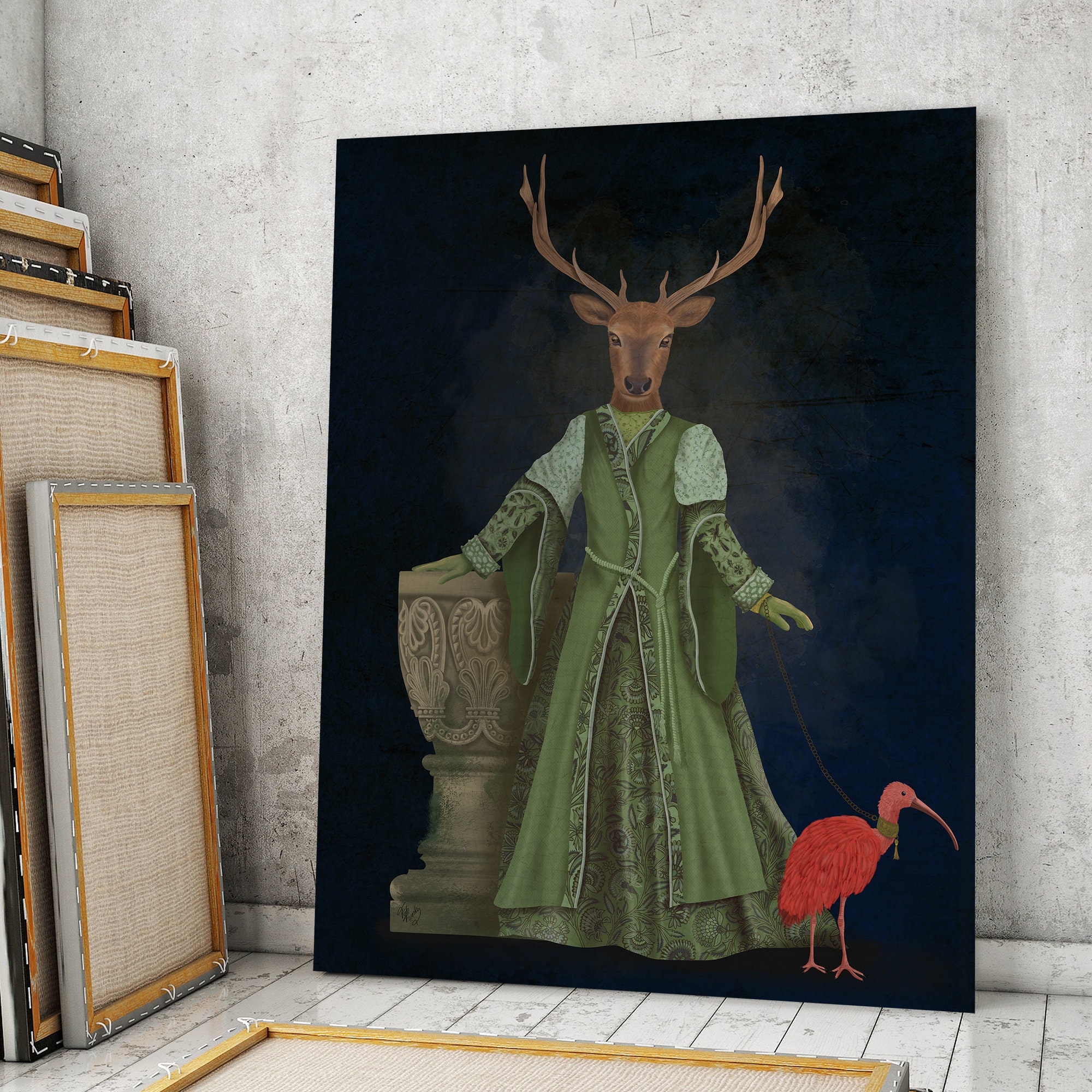 Limited Edition Deer Art - Lady Becket & Ibis Stag Print