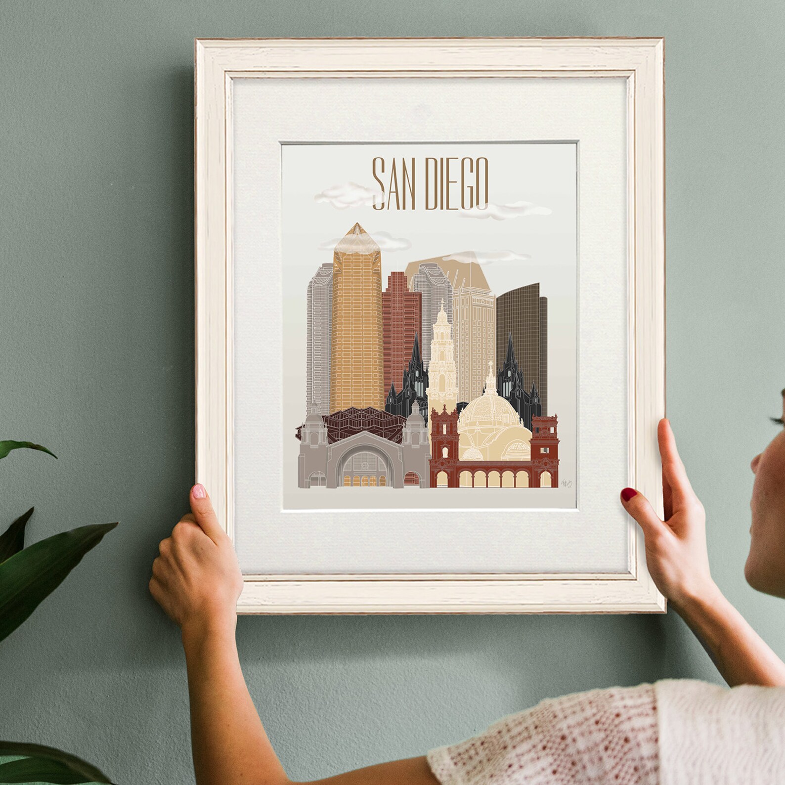 San Diego Wall Decor San Diego Print San Diego Wall Art San Etsy