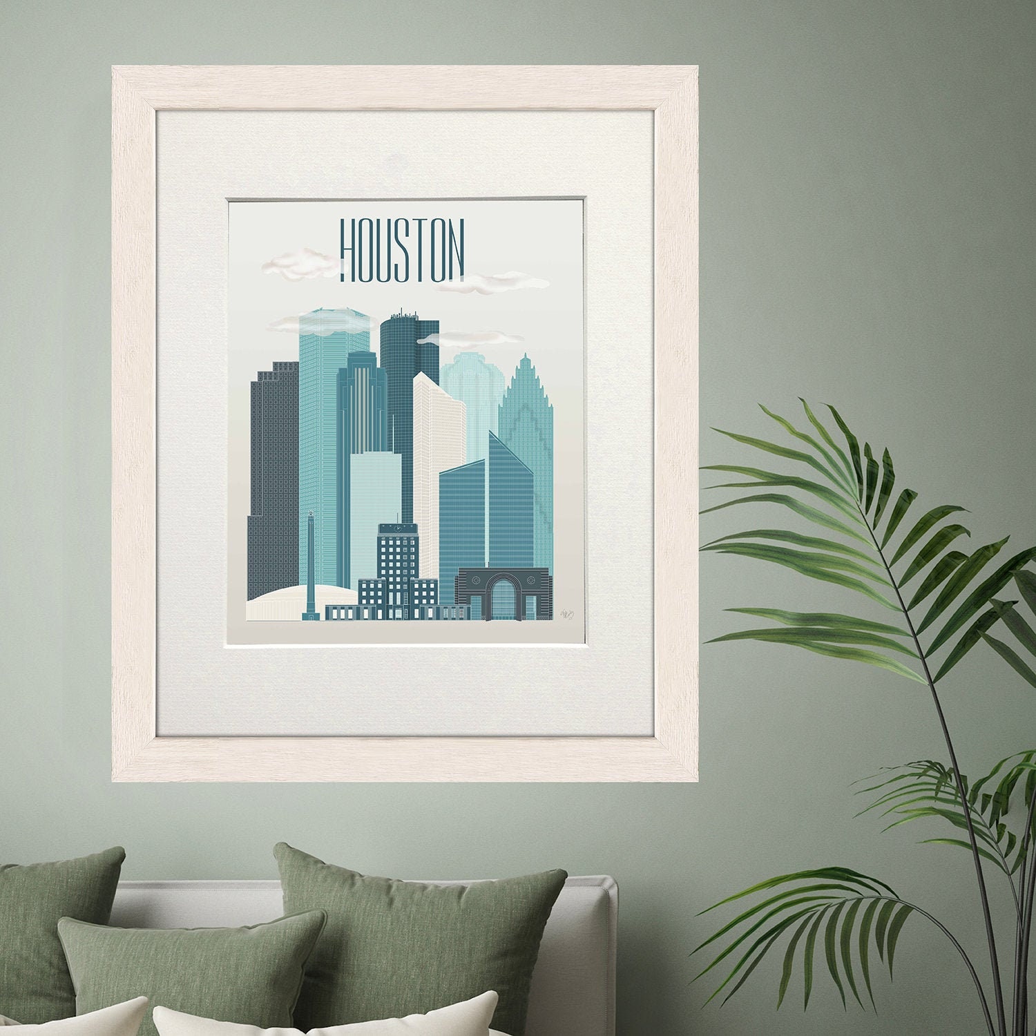 City Print Houston poster, Houston framed print Crawford street Houston Art Print Houston Wall Decor Travel Poster Houston City Print