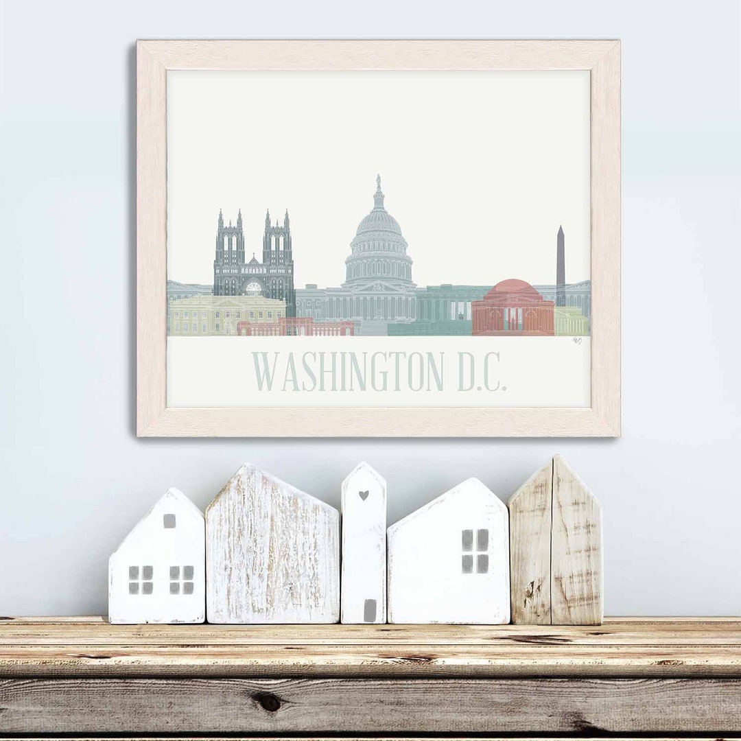 Washington DC Decor, Washington Dc Travel Print, Washington Dc Poster