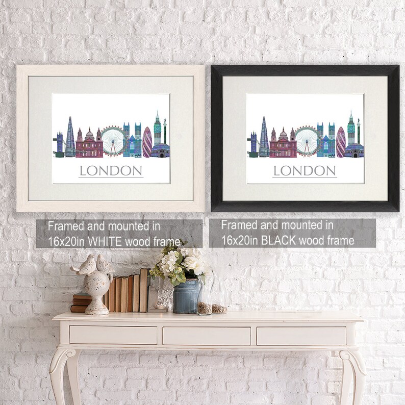 London framed print London Art London Print London Poster Etsy