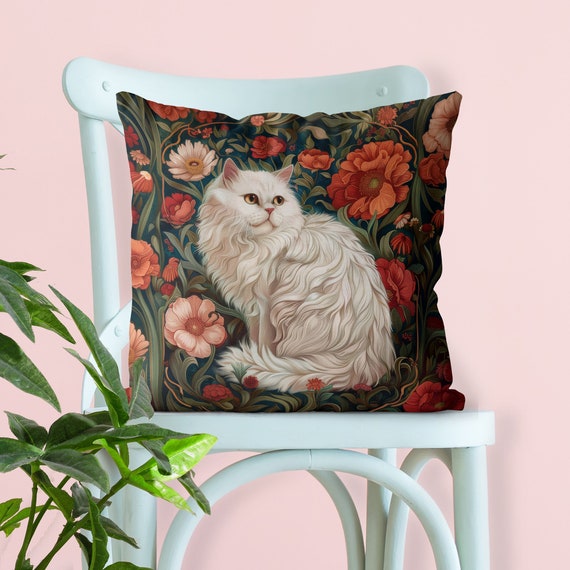 Funda De Almohada Decorativa Con Cremallera Oculta De Gato