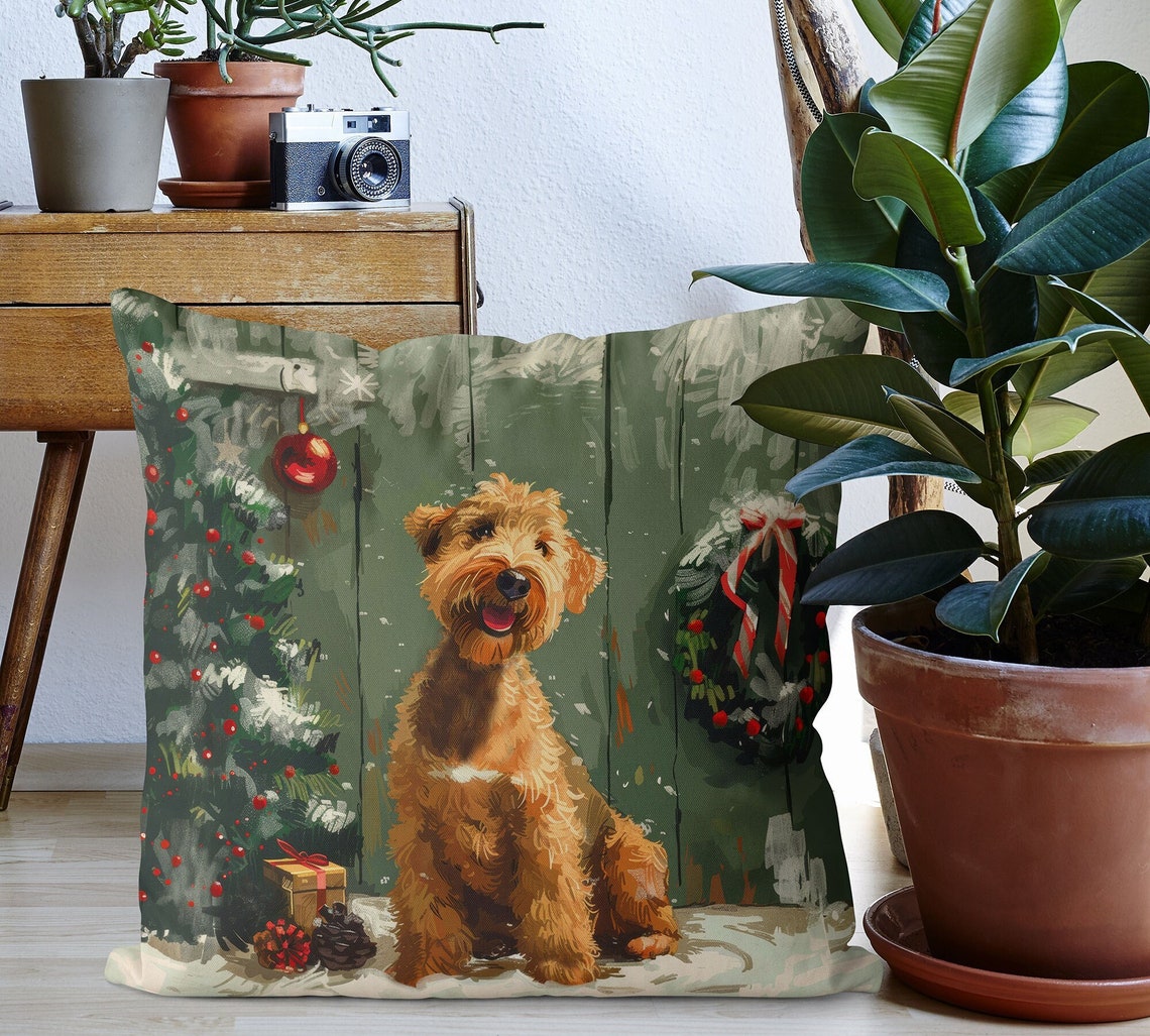 Whimsy Dog Pillow - Cozy 2-Sided Winter Decor