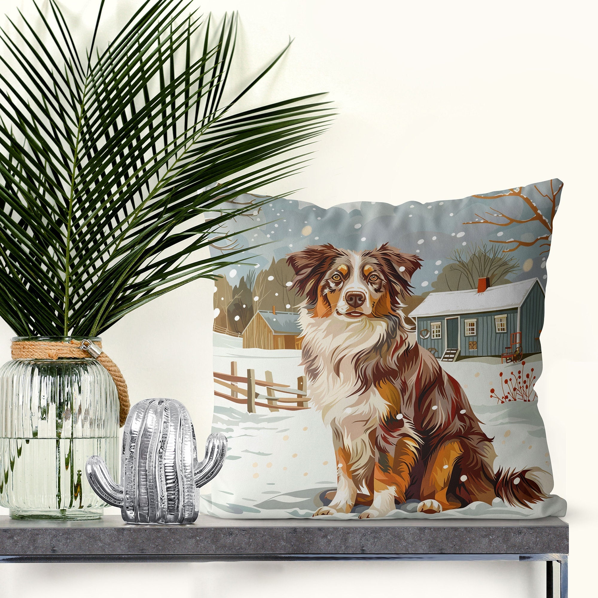 AOFANGGO Lot De 2 Housses De Coussin Décoratives D'automne à Carreaux Marron, Orange Et Rouge, 45,7 X 45,7 Cm, Pour Décoration D'intérieur, Canapé, Chambre à Coucher