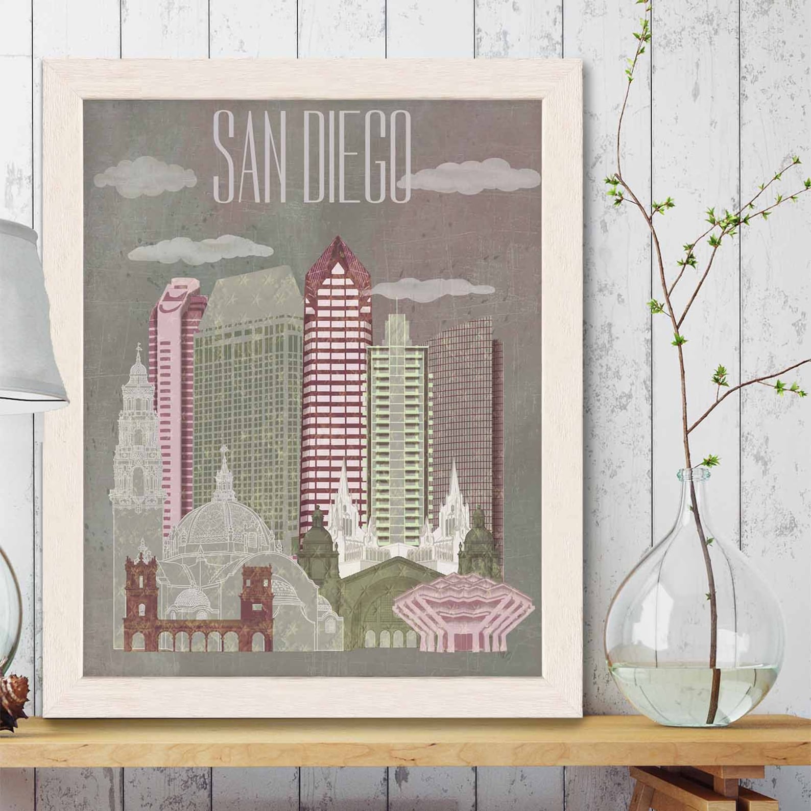 San Diego Wall Art San Diego Art Print San Diego Poster Etsy