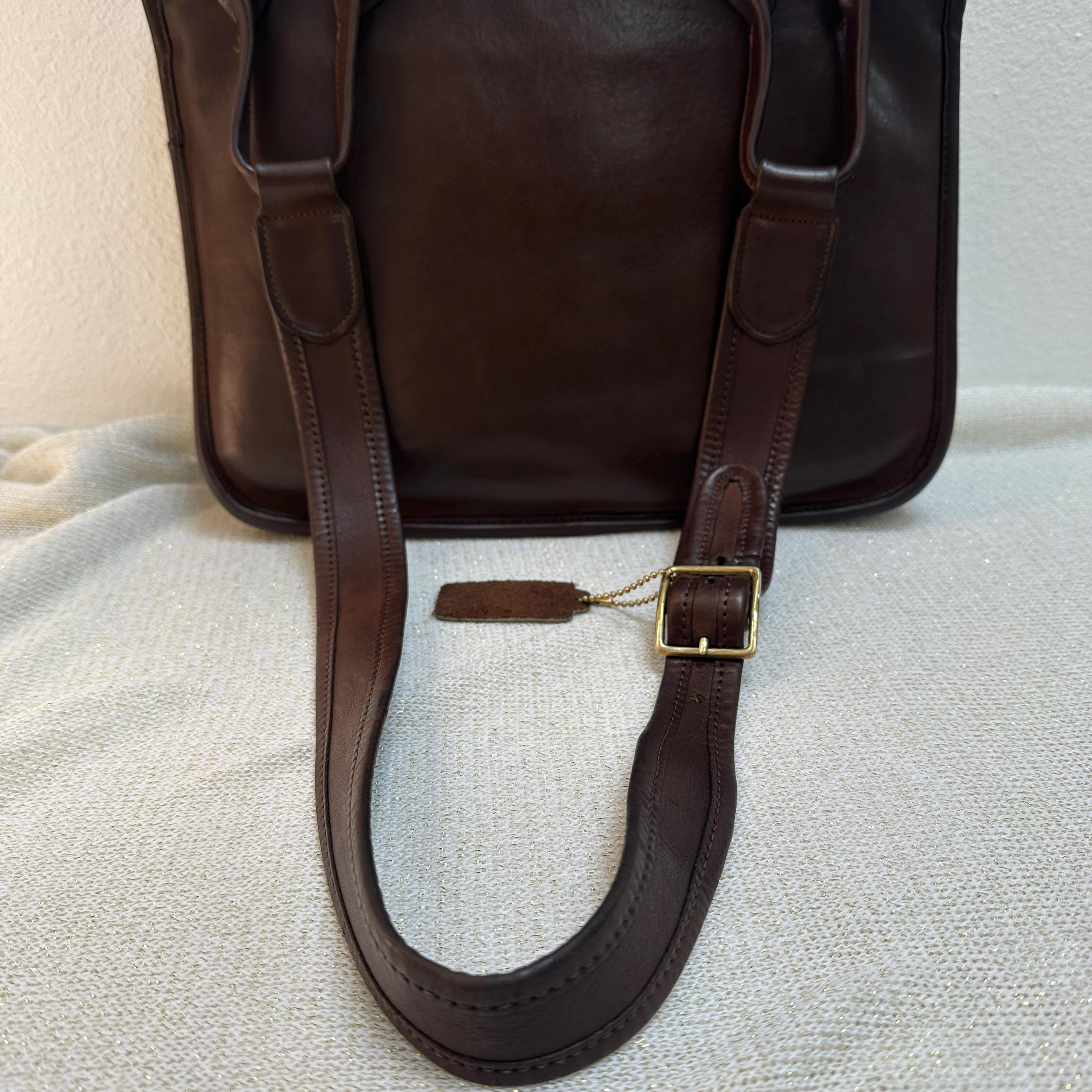 Vintage Coach Suspender Bag 9490, in Mocha Leather, Pre