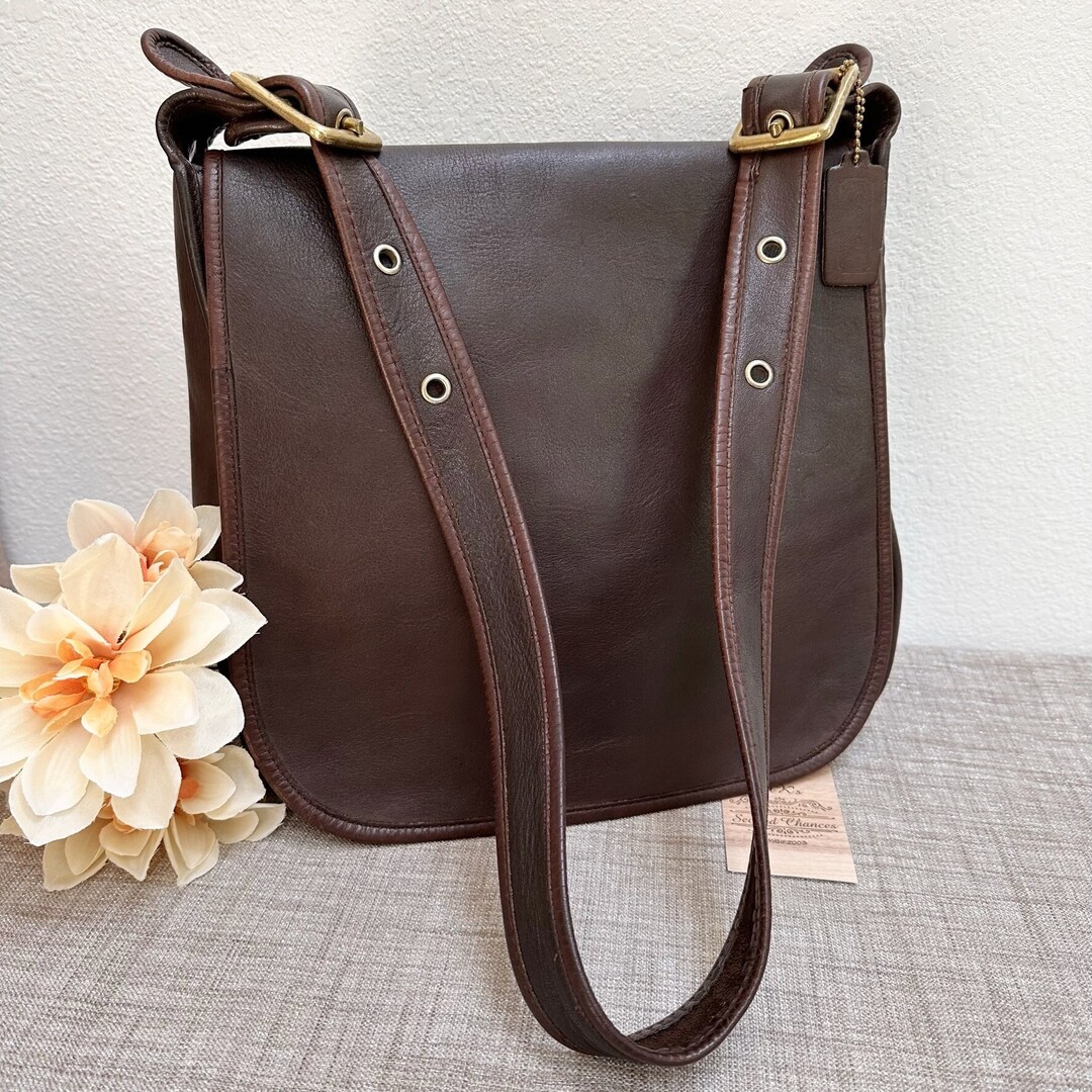 バッグ OLD COACH shoulder bag / Brown Vintage Coach Knapsac Style 9030 Pre Creed in Dark Brown