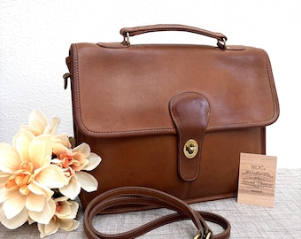 Vintage Coach Pre Creed HASP BAG, Bonnie Cashin Era 1960s, Tan