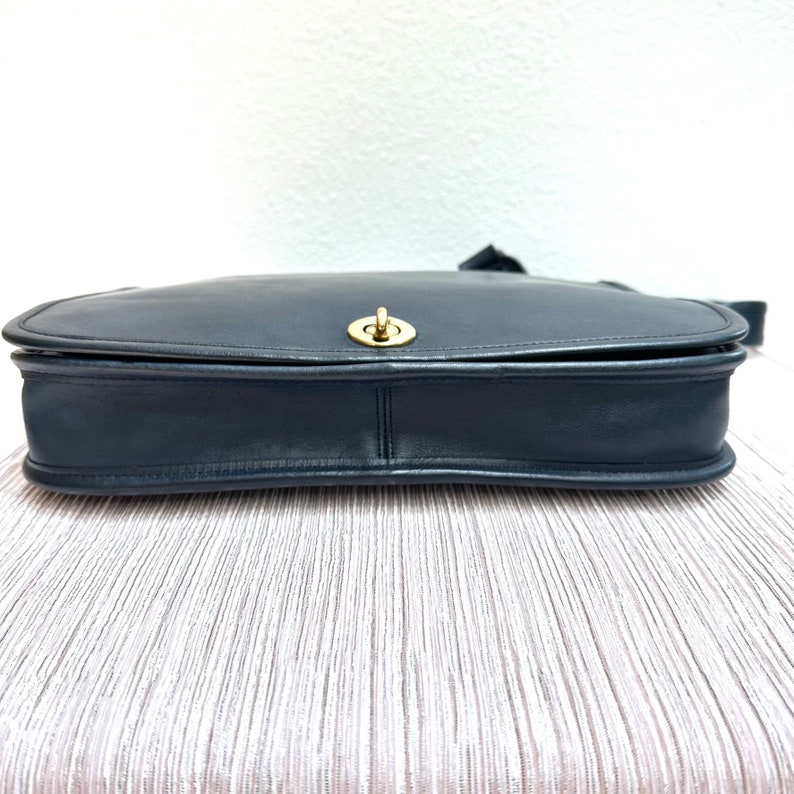 Vintage Coach Suspender Bag 9490 Navy Leather Pre Serial NYC - Etsy