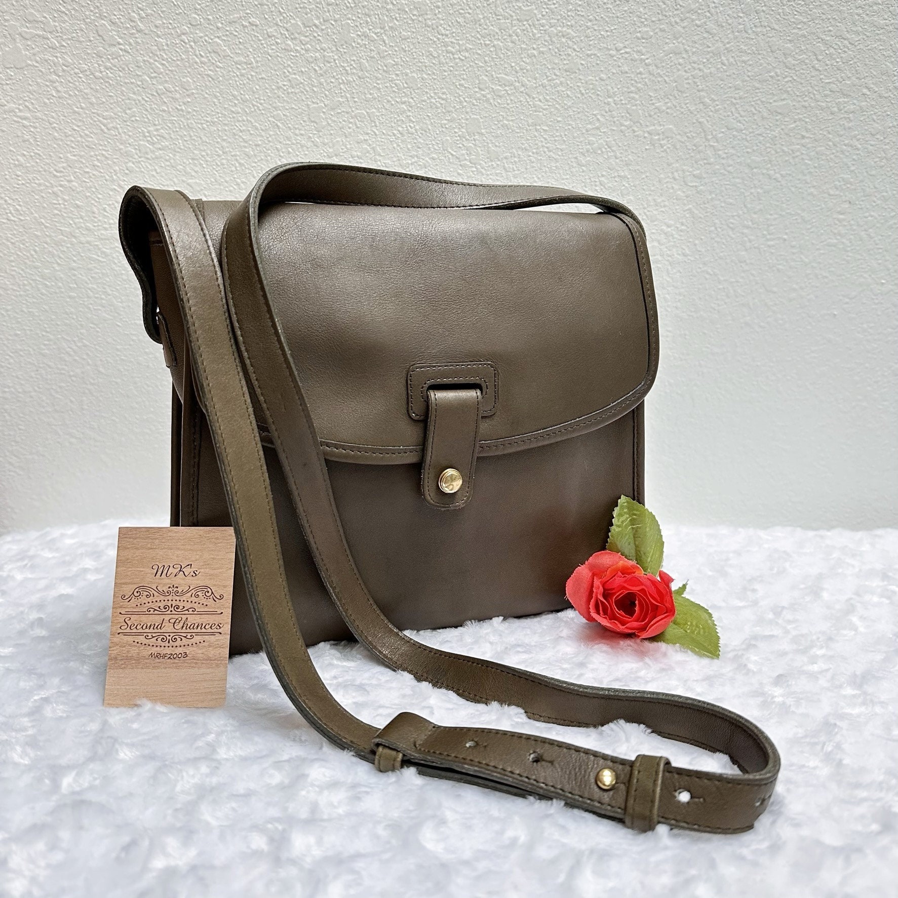 バッグ OLD COACH Leather Sling Bag sage green Vintage Coach Legacy Small Zip Crossbody Shoulder Bag 9997