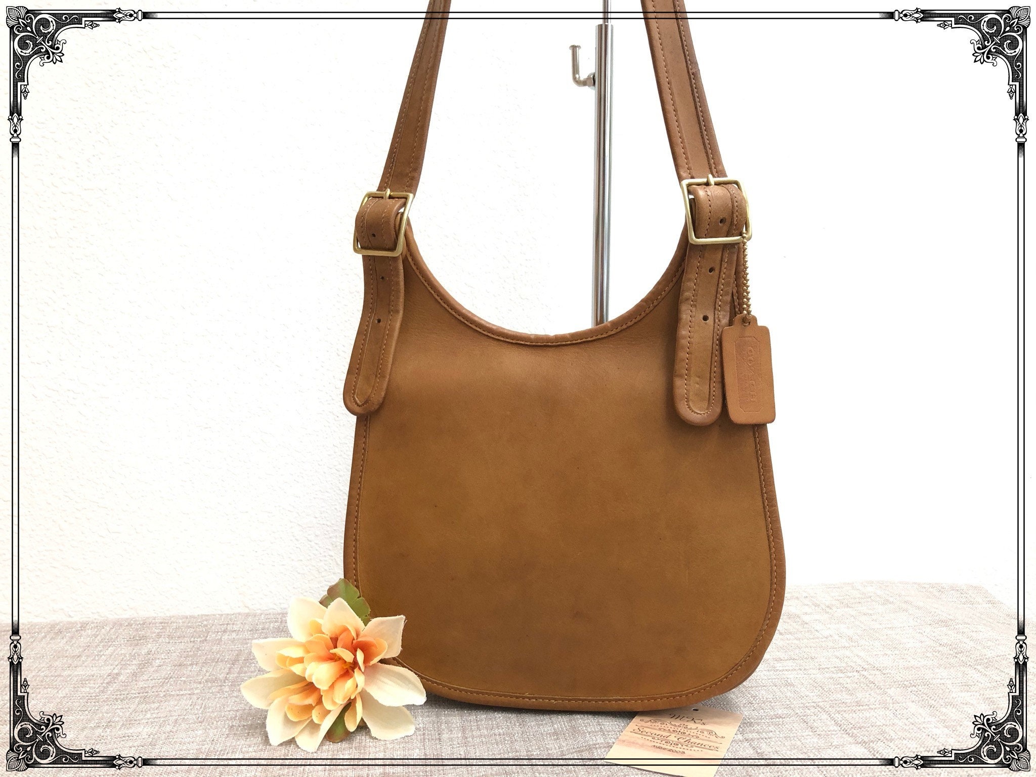 Vintage COACH Saddle Bag Pre Serial in British Tan Leather