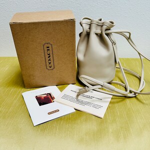 バッグ OLD COACH LITTLETON DRAWSTRING POCHETTE Genuine vintage COACH 4144 Littleton mini black leather