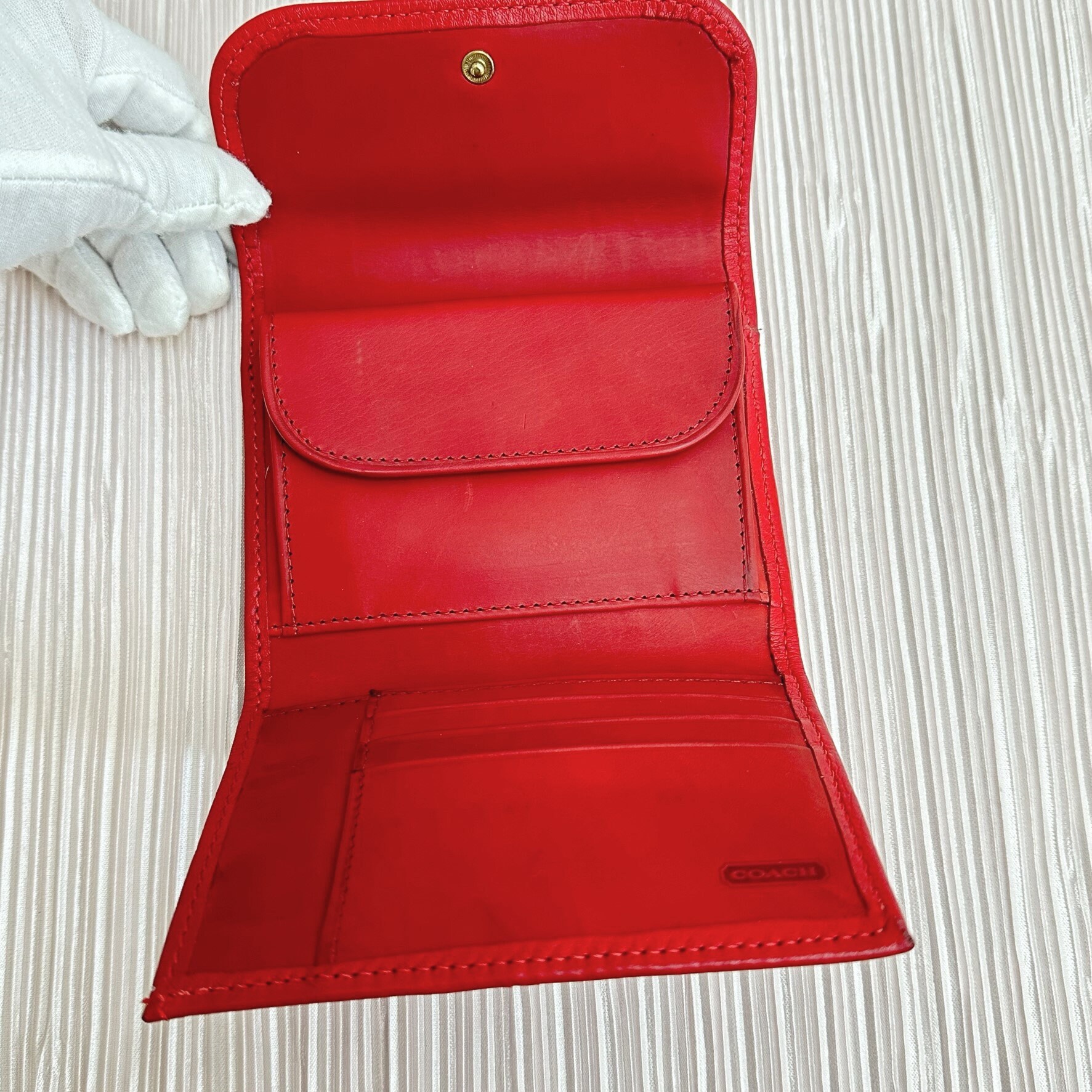 Red coach card holder new arrivals