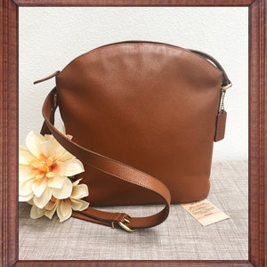 Vintage Coach Madison Pierpont Crossbody 4407 en cuero texturizado de haya (marrón), bolso, bolso - Hecho en Italia en 1993 - VGUC