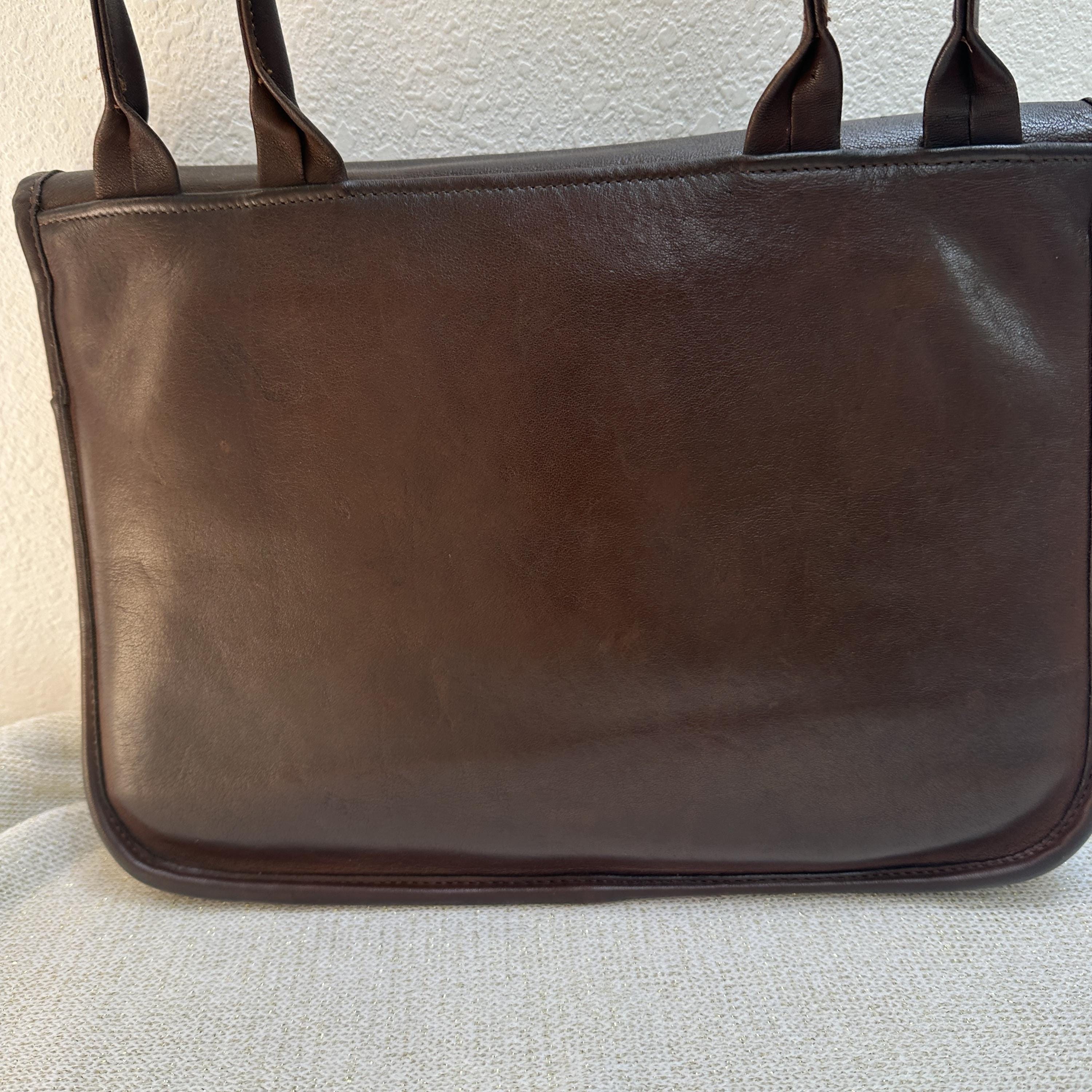 COACH - COACH コーチ ハンドバッグ ブラウン 本革 レザー 横長