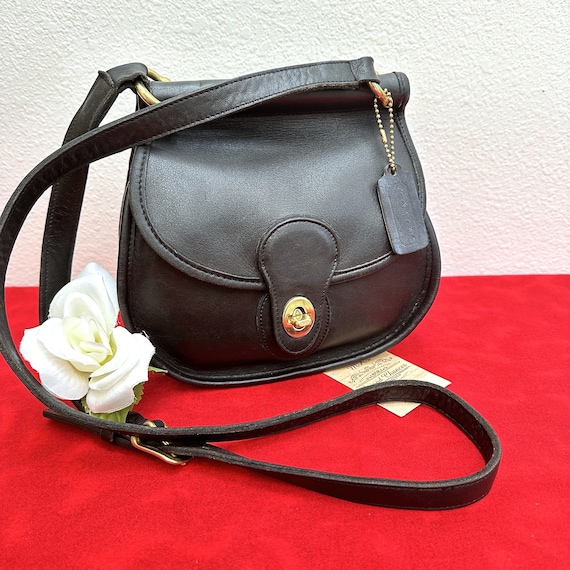 Vintage Coach Post Pouch 9906 in Black Leather, U… - image 1