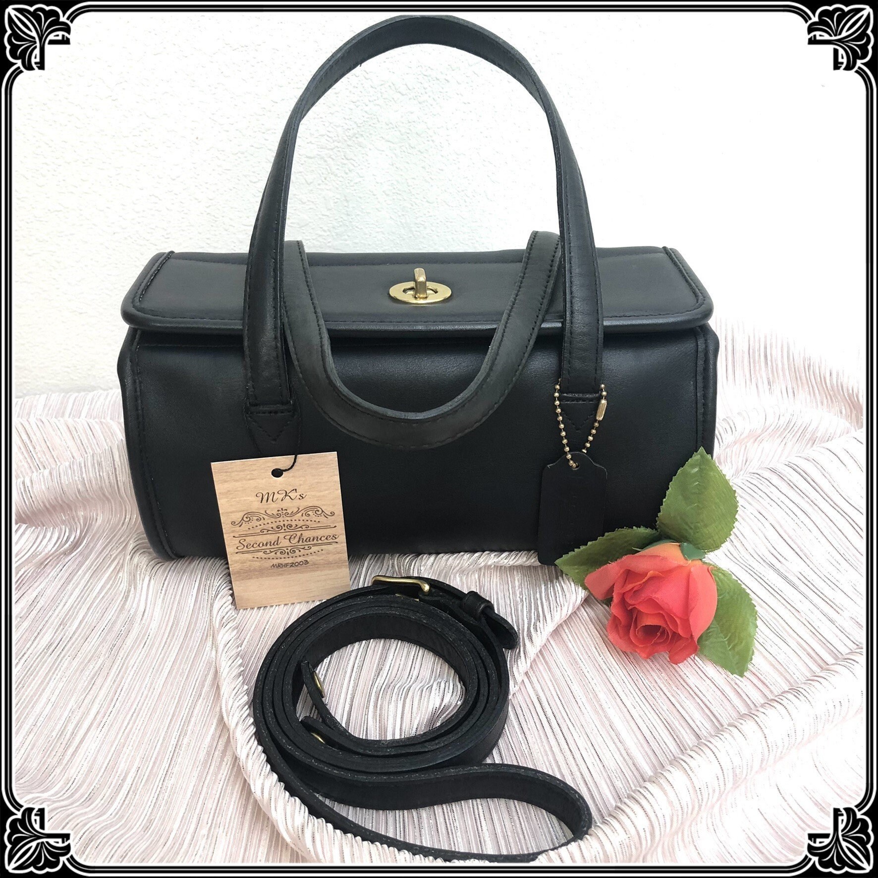 バッグ Vintage Coach Geometric Roll Bag Brown Vintage Coach Geometric Roll Bag, #9045, Custom Colored