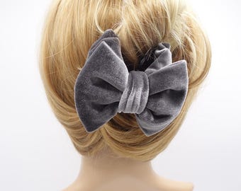 Velvet Butterfly Bow Hair Claw Clip