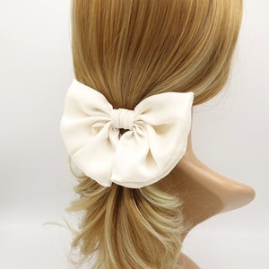 satin semicircle hair bow for women