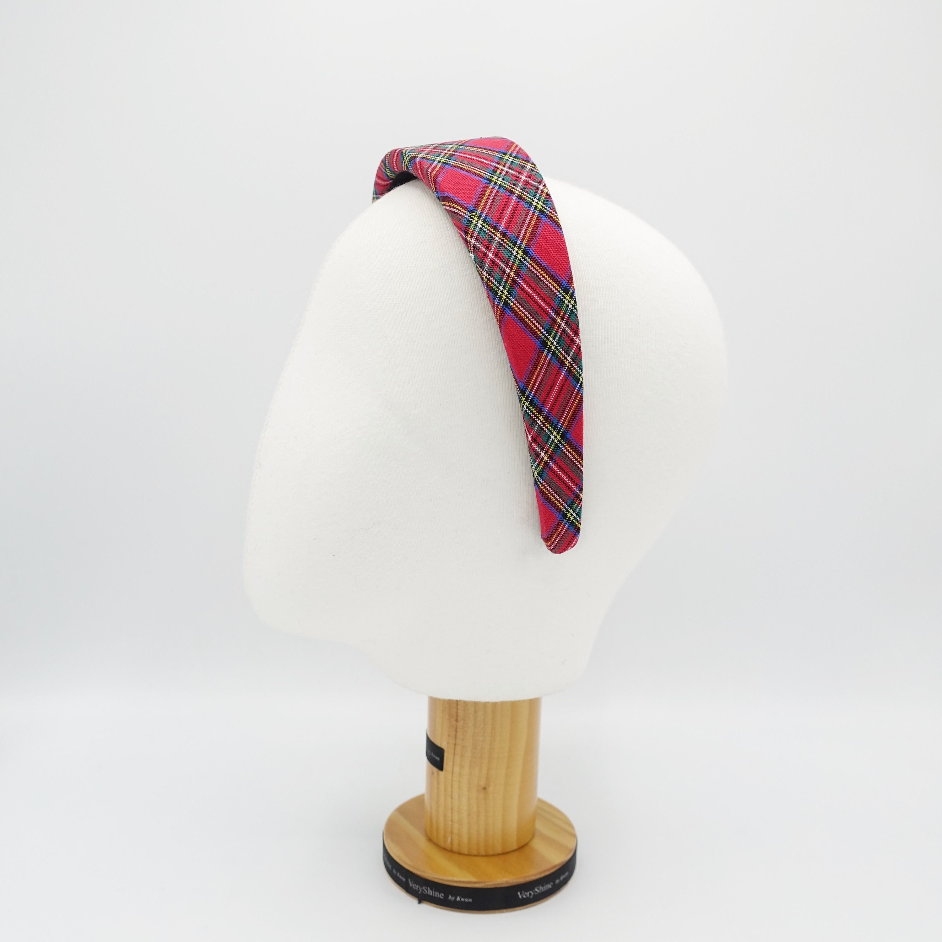 Elegante Fascia per Capelli a Scacchi Bianco e Nero Fatta a Mano Cerchietto Invernale da Sposa Fascia in Spugna per Capelli da Donna