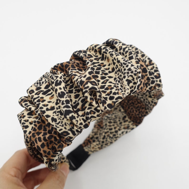Animal Print Headband Ruched Leopard Hairband Stylish Hair - Etsy