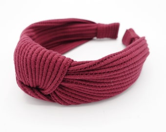 Waffel Streifen Muster Stirnband Knoten Haarband Damen Haarschmuck