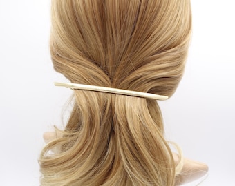 Sleek Metal Hair Barrette, Long Minimalist Hair Clip, Modern Elegant Accessory