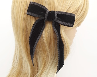 frill velvet hair bow  VS-202701