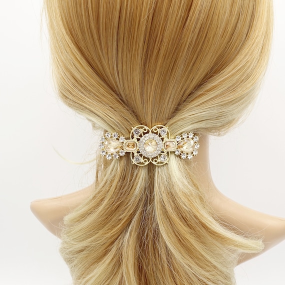 Corona Barocca Per Sposa - Diadema Con Strass, Accessorio Capelli Matrimonio E Feste - Foto 12