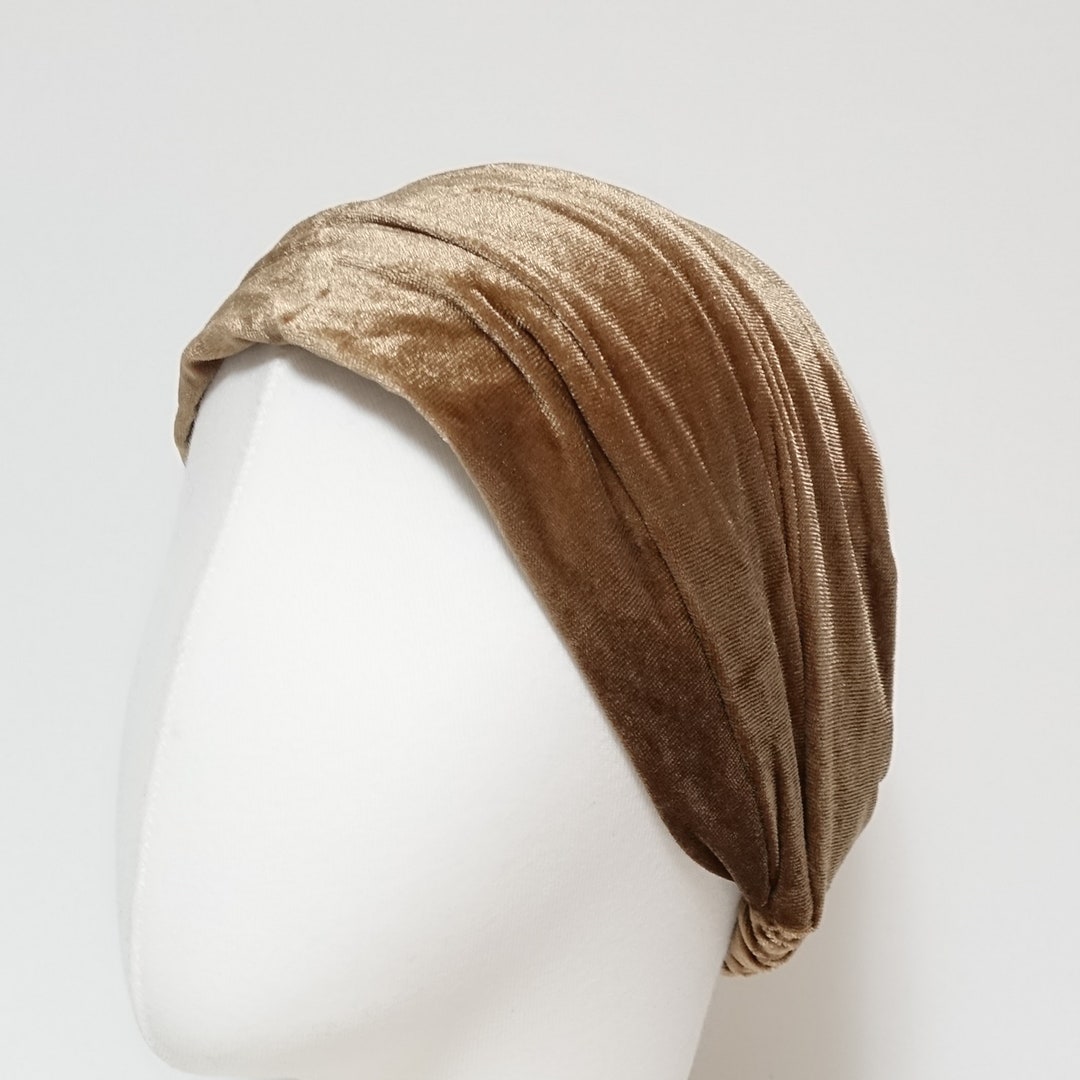 Plain Velvet Fashion Headband Women Elastic Hair Turban - Etsy