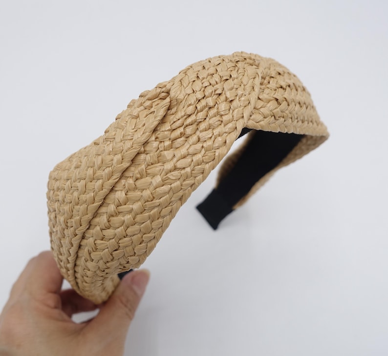 Stroh Frauen Stirnband Urlaub Rattan Haarband Frau Haarschmuck Bild 5