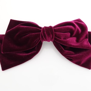 Texas velvet bow french hair barrette big hair bow  accessory for women