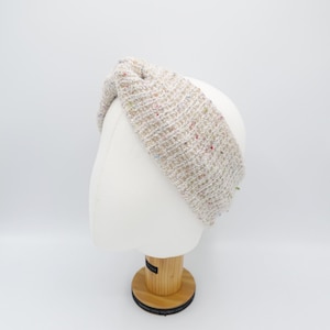 Heathered Knit Turban Headband: Fall Winter Hair Accessory