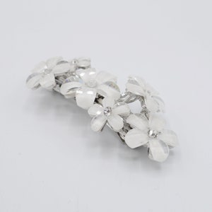 white flower hair barrette image 3