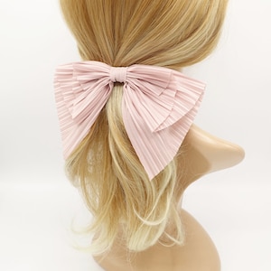Lazo de tela plisada para el pelo, accesorio fino para el pelo de primavera para mujer