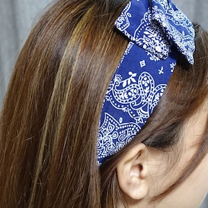 Paisley Schleife Knoten Stirnband Blumen Haarschmuc Produktbild-Vorschau 6