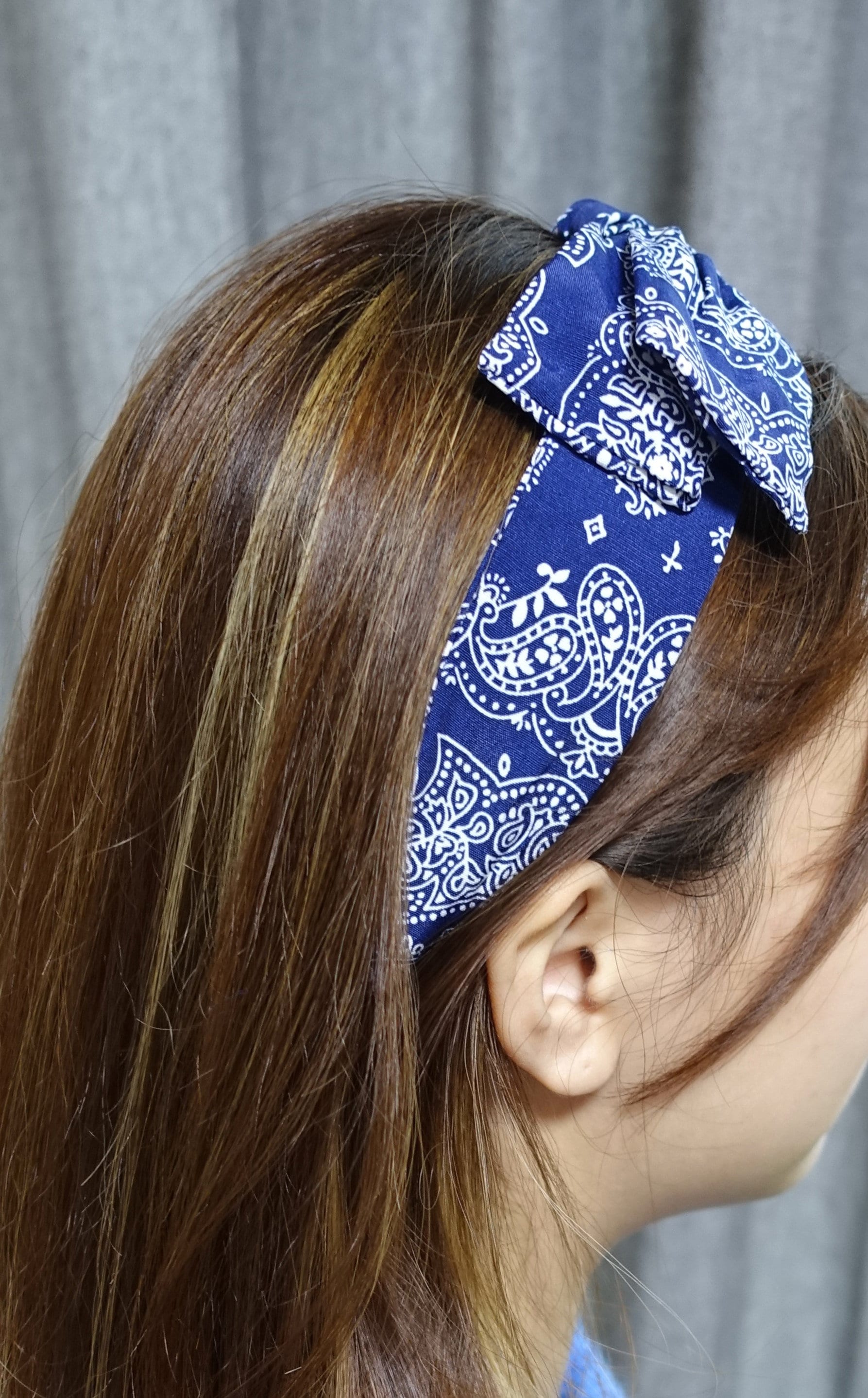 Bandeau Bandana Noir Avec Nœud Pour Femmes Et Filles - Motif Fleurs Blanches, Extensible - Pour Spa, Maquillage, Quotidien, Fêtes - 11