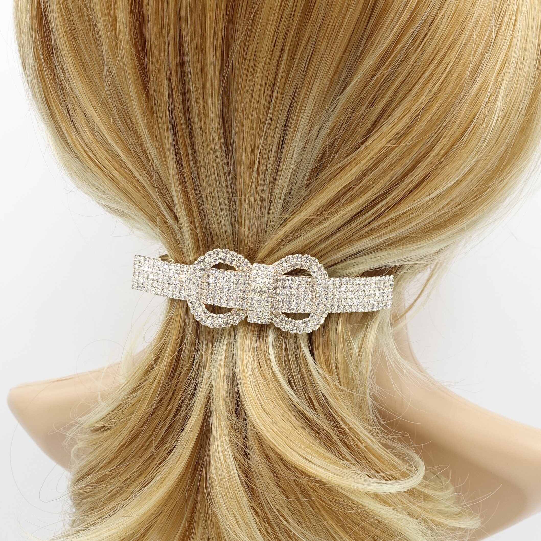 Velvet Hair Bow, Pearl Hair Bow, Rhinestone Hair Bow, Embellished Hair Bow for Women