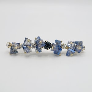 bling crystal beaded hair barrette